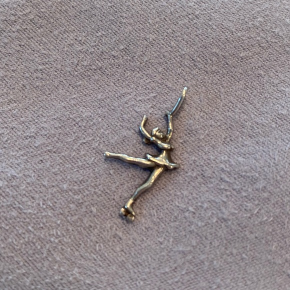 Rare Vintage Sterling Silver Roller Quad Figure Skater Charm Pendant - Picture 1 of 5